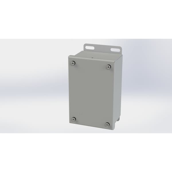 Captive Screws Electrical Enclosures, 6.13 in H, 3 in D, 4 in W, NEMA 3R, 4, 12, 13, Carbon Steel